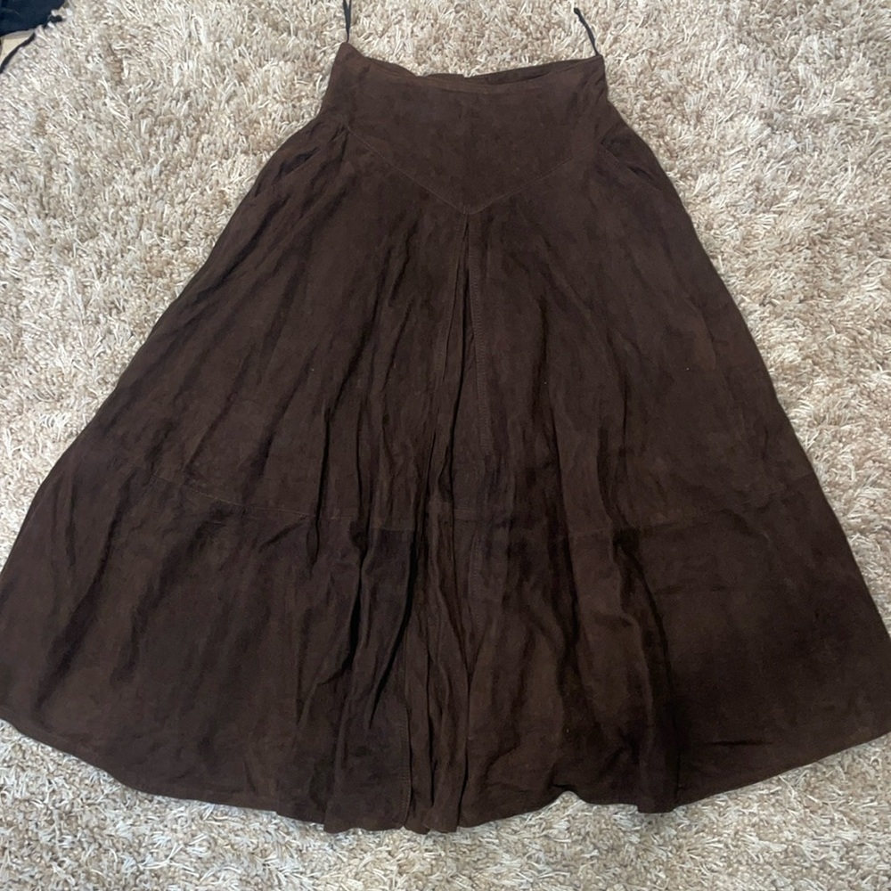 Mayfield Parrish brown suede skirt